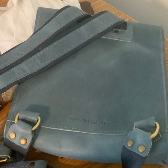 Elegant Blue Leather Women's Backpack - Picture 2 of 5